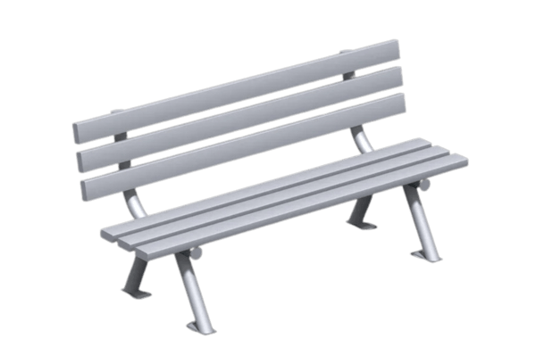 2-Leg Portable Bench 6' Aluminum 1