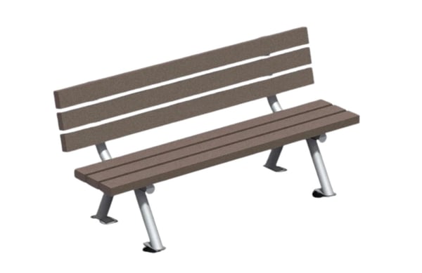 2-Leg Portable Bench 6' Redwood 