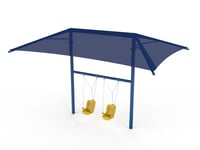 View Shaded Swing Frame 1 Bay slide