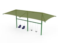 View Shaded Swing Frame 2 Bay slide