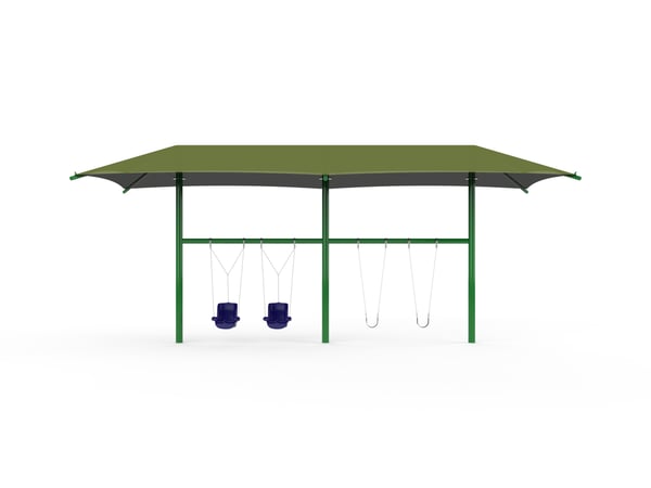 Shaded Swing Frame 2 Bay 2