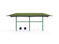 View Shaded Swing Frame 2 Bay slide