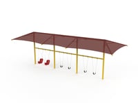 View Shaded Swing Frame 3 Bay slide
