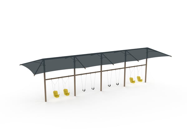 Shaded Swing Frame 4 Bay 1