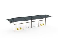 View Shaded Swing Frame 4 Bay slide