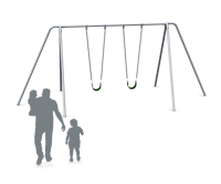 View 2 3/8 Galvanized 8' Tripod Swing slide