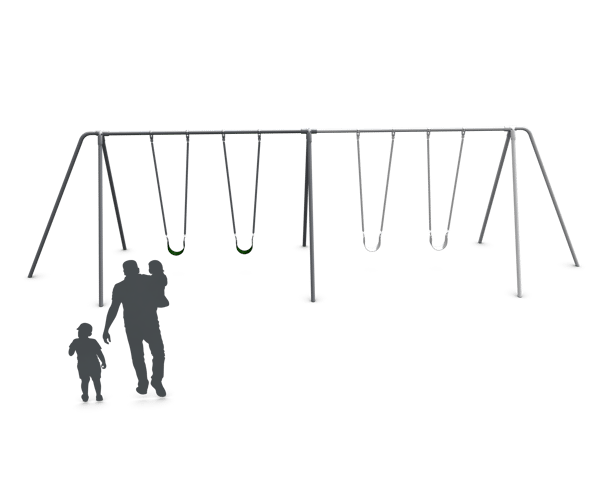 2 3/8” Galvanized 8’ Tripod Swing Add-A-Bay 2