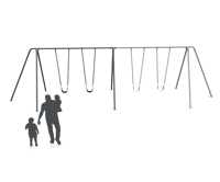 View 2 3/8” Galvanized 8’ Tripod Swing Add-A-Bay slide