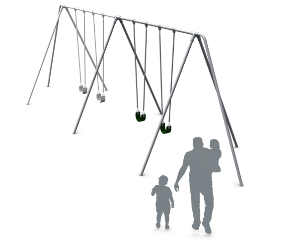 2 3/8” Galvanized 10’ Tripod Swing Add-A-Bay 2