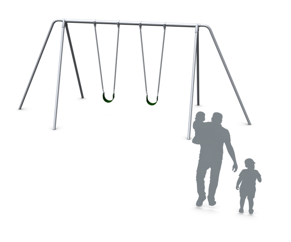 3 1/2 Galvanized 8' Tripod Swing 2