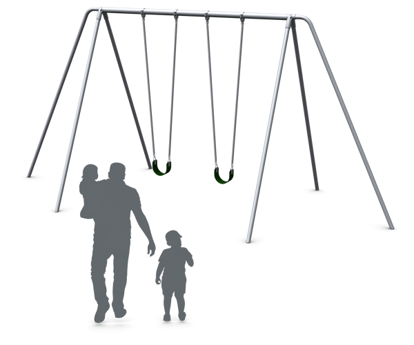 3 1/2 Galvanized 10' Tripod Swing 2