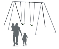View 3 1/2 Galvanized 10' Tripod Swing slide