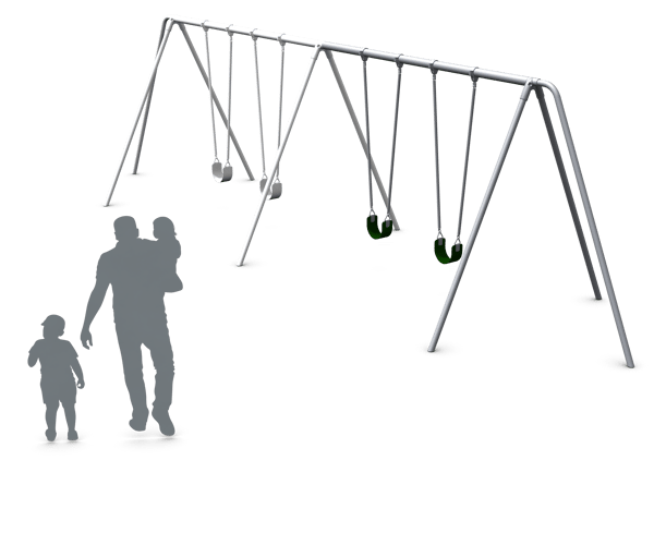 3 1/2” Painted 8’ Tripod Swing Add-A-Bay 2