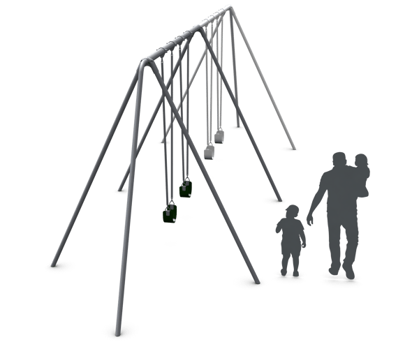 3 1/2” Galvanized 10’ Tripod Swing Add-A-Bay 2