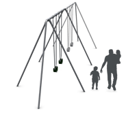 View 3 1/2” Galvanized 10’ Tripod Swing Add-A-Bay slide
