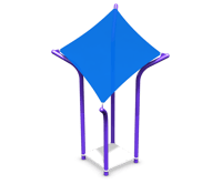 View Square Canopy Fabric SunShade slide