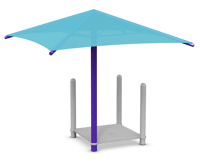 View Single Post Fabric Shade - Square slide