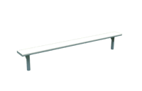 View 8' Player Bench Seat Permanent slide