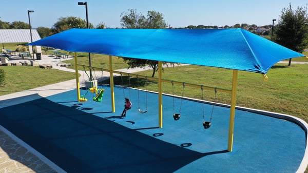 Shaded Swing Frame 3 Bay 2