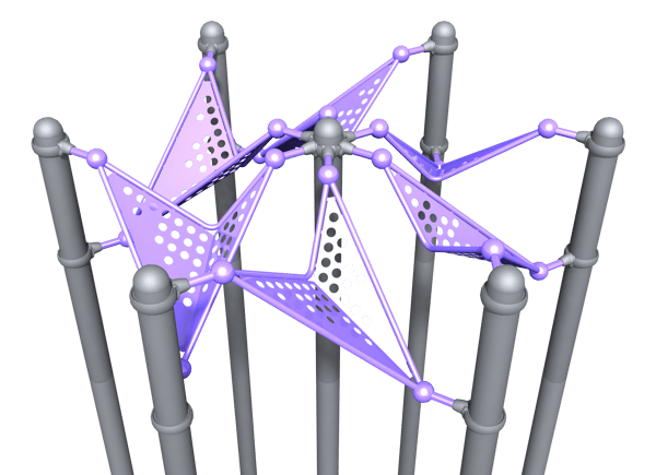 Pinwheel Tri-Faceted Hexagon Roof 