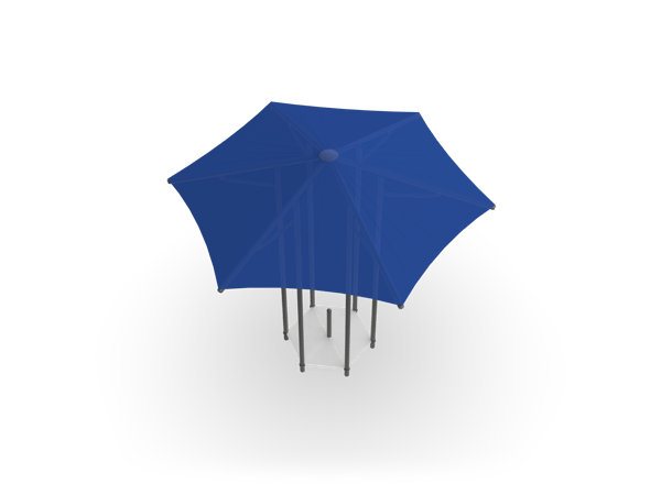 Hex Canopy Fabric Shade 2