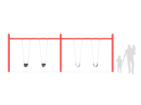 View 5 Od Single Post Swing 4 Seat slide