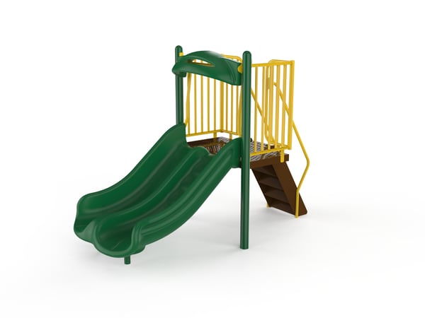 Freestanding 3' Double Velocity Slide 1