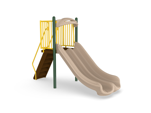 Freestanding 4' Double Velocity Slide 1
