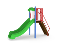 View Freestanding 4' Double Velocity Slide slide