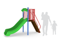 View Freestanding 4' Double Velocity Slide slide