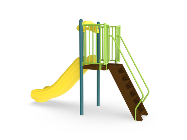 Freestanding 4' Single Velocity Slide 2