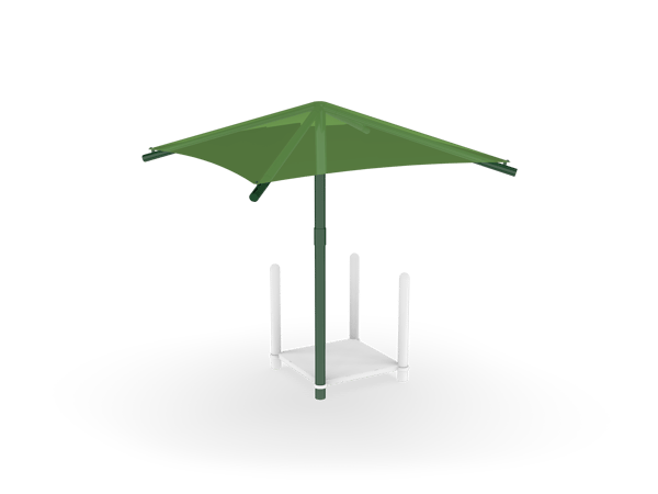 Single Post Fabric Shade - Square 1