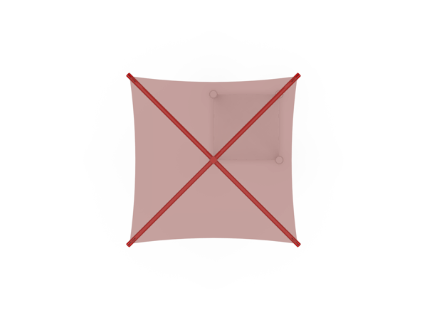 Single Post Fabric Shade - Square 2