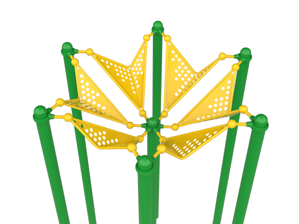 Inverted Tri-Faceted Hexagon Roof 1