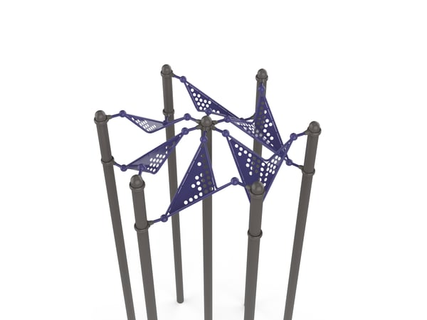 Pinwheel Tri-Faceted Hexagon Roof 