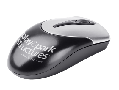 black computer mouse that says play and park structures in gray letters black computer mouse that says play and park structures in gray letters