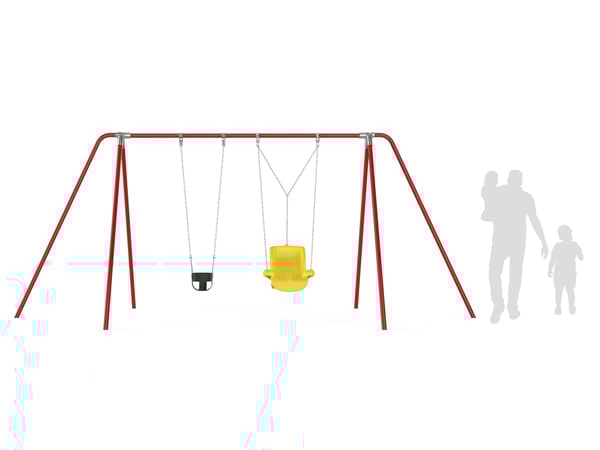 2 3/8” Painted 8’ Tripod Swing 2