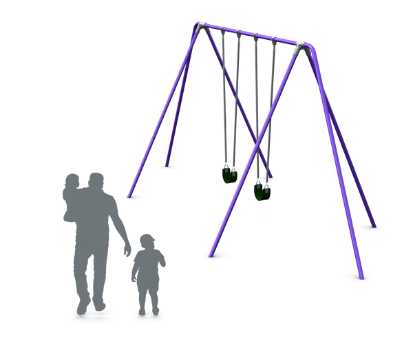 2 3/8 Galvanized 10' Tripod Swing 2