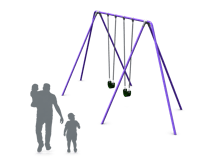 View 2 3/8 Galvanized 10' Tripod Swing slide