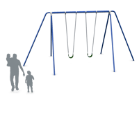 View 3 1/2” Painted 10’ Tripod Swing slide