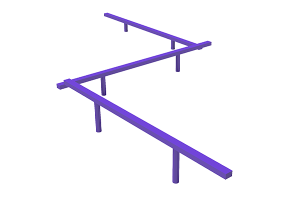Triple Straight Balance Beam-3L 1