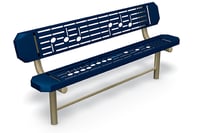 View 6' Music Bench w/Back Inground slide