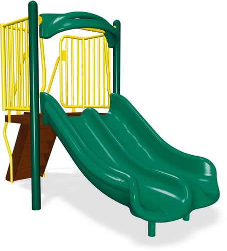 Freestanding 3' Double Velocity Slide 