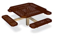 View Single Pedestal Table ADA Inground slide