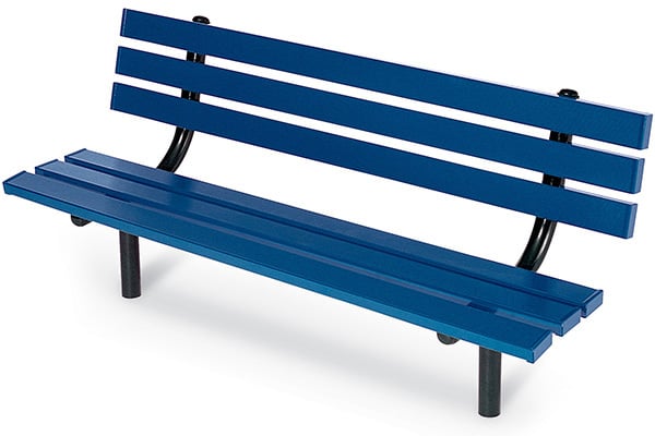 Straight Leg Bench 6' Aluminum Painted 1