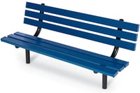 View Straight Leg Bench 6' Aluminum Painted slide