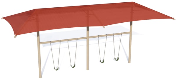 Shaded Swing Frame 2 Bay 1