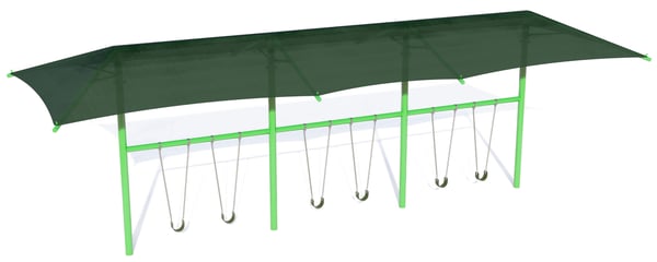 Shaded Swing Frame 3 Bay 1