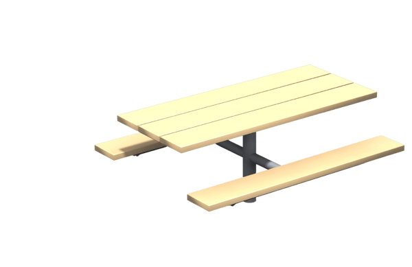 Single Pedestal Table 6' Wood 1
