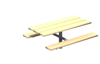 View Single Pedestal Table 6' Wood slide